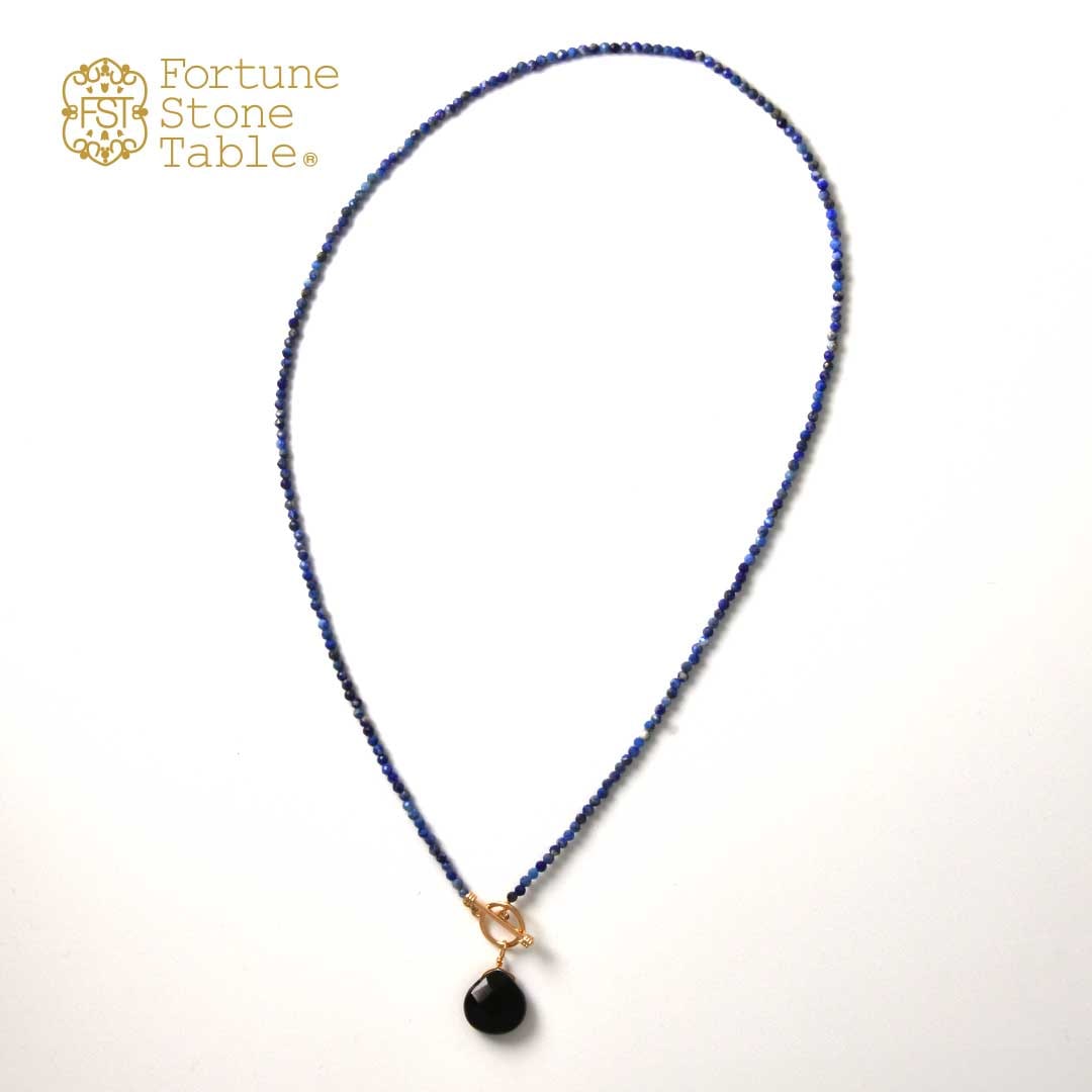 TWOtone stones ネックレス　ラピス×オニキス【Fortune Stone Table】