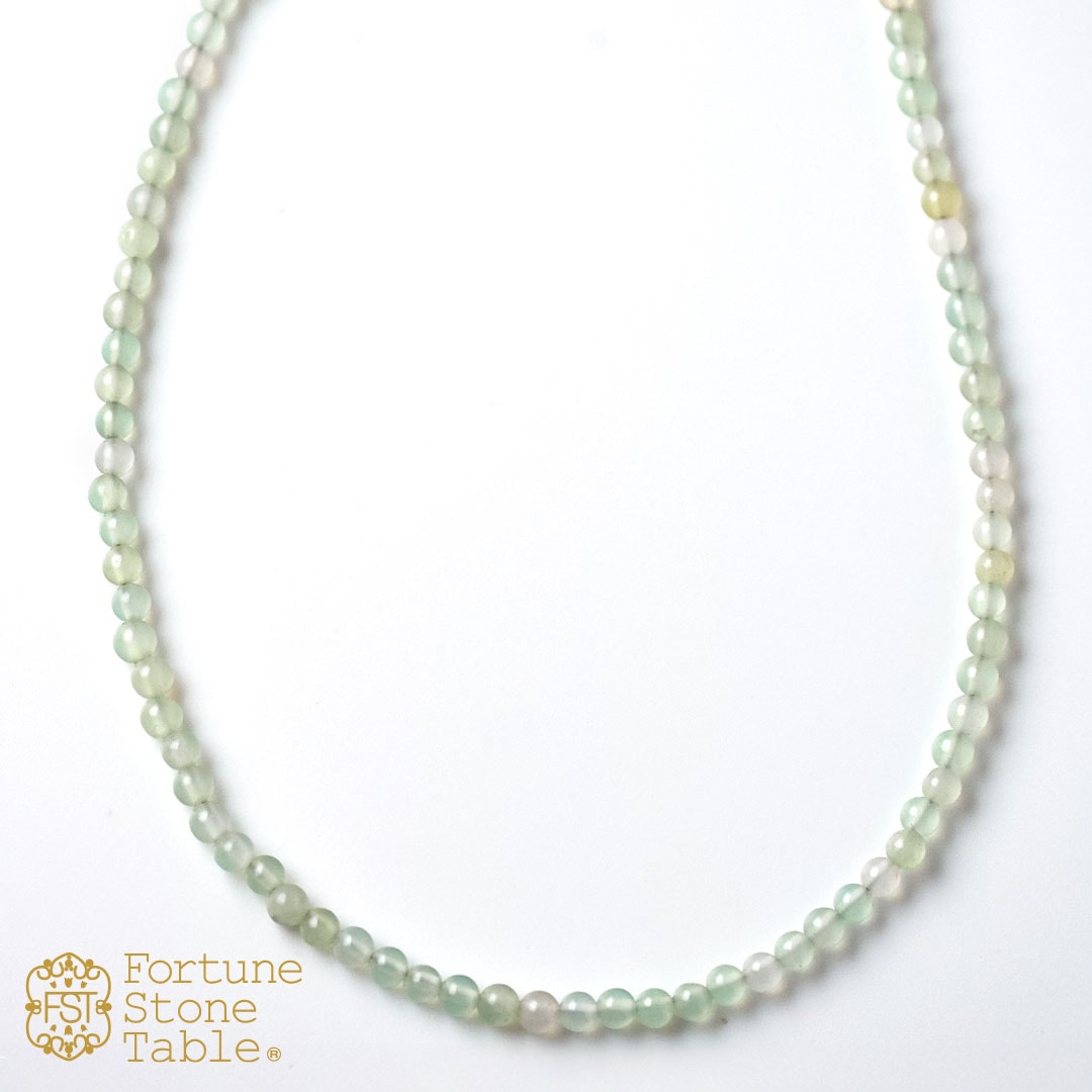 カラーで選ぶラウンドネックレス (2mm)　クリソプレイズ【Fortune Stone Table】