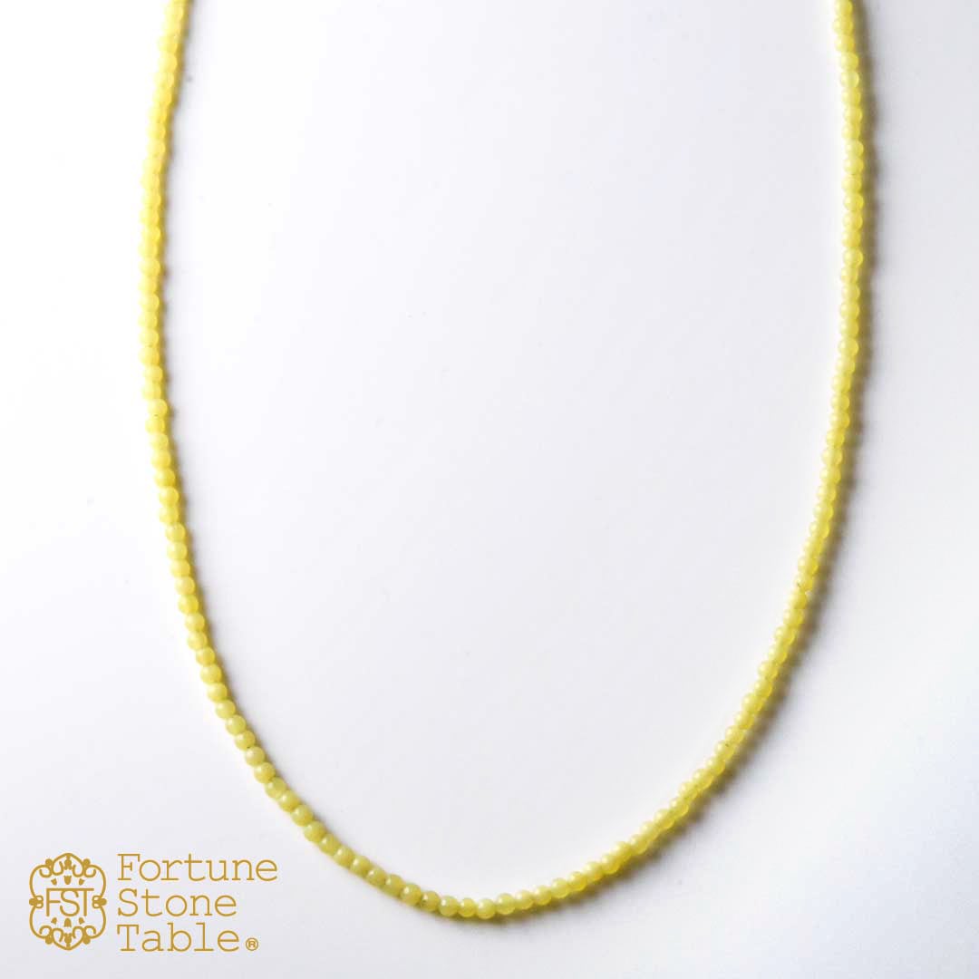 カラーで選ぶラウンドネックレス (2mm)　コリアンジェイド【Fortune Stone Table】