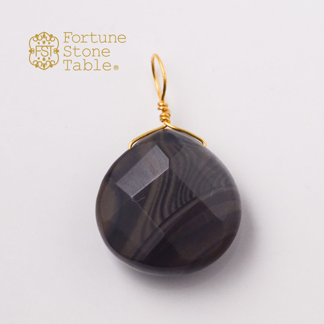 カラーで選ぶチャーム　チョコレートアゲイト【Fortune Stone Table】