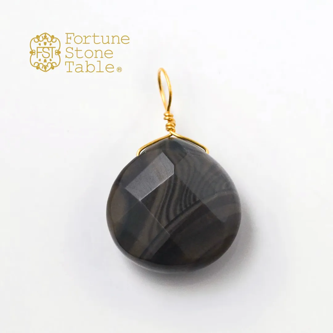 カラーで選ぶチャーム　チョコレートアゲイト【Fortune Stone Table】