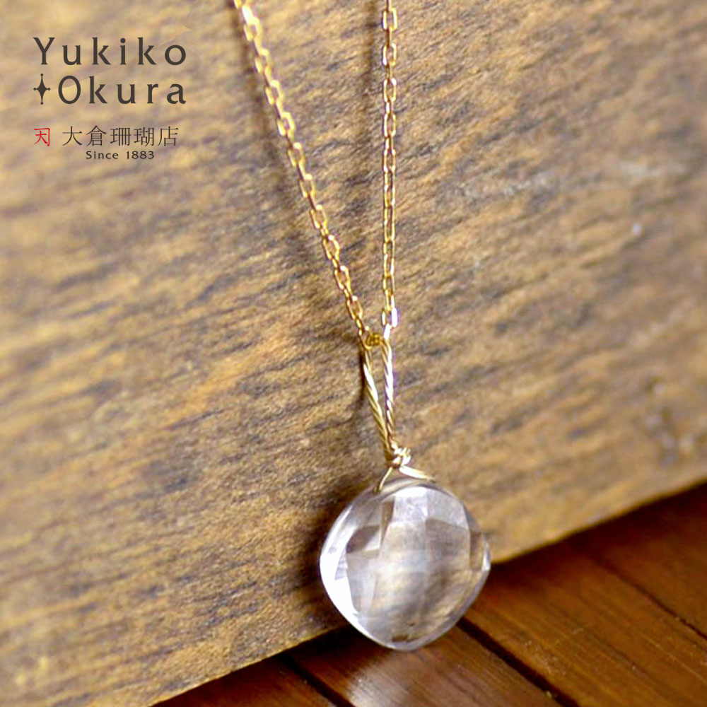 K10 ブルークォーツ スクエアカットチャーム