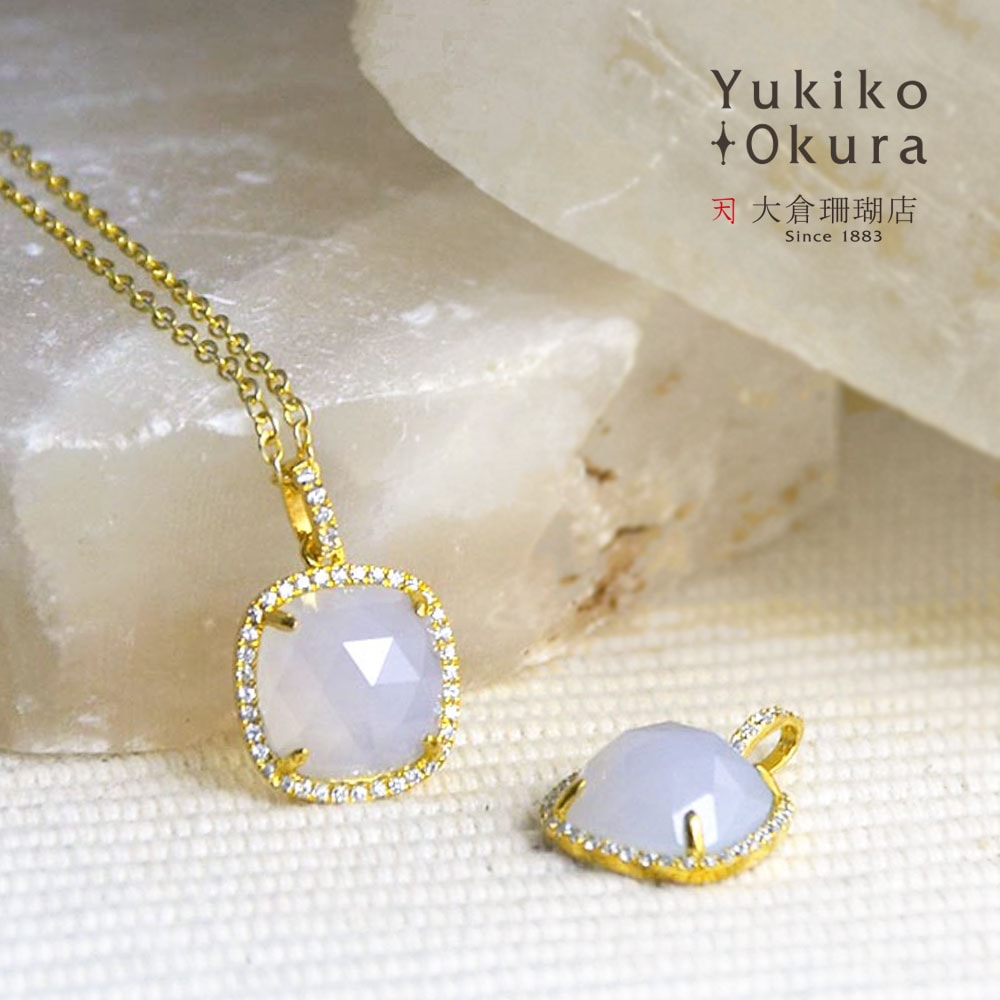 SV925 ブルーカルセドニー キュービックジルコニア ペンダントトップ