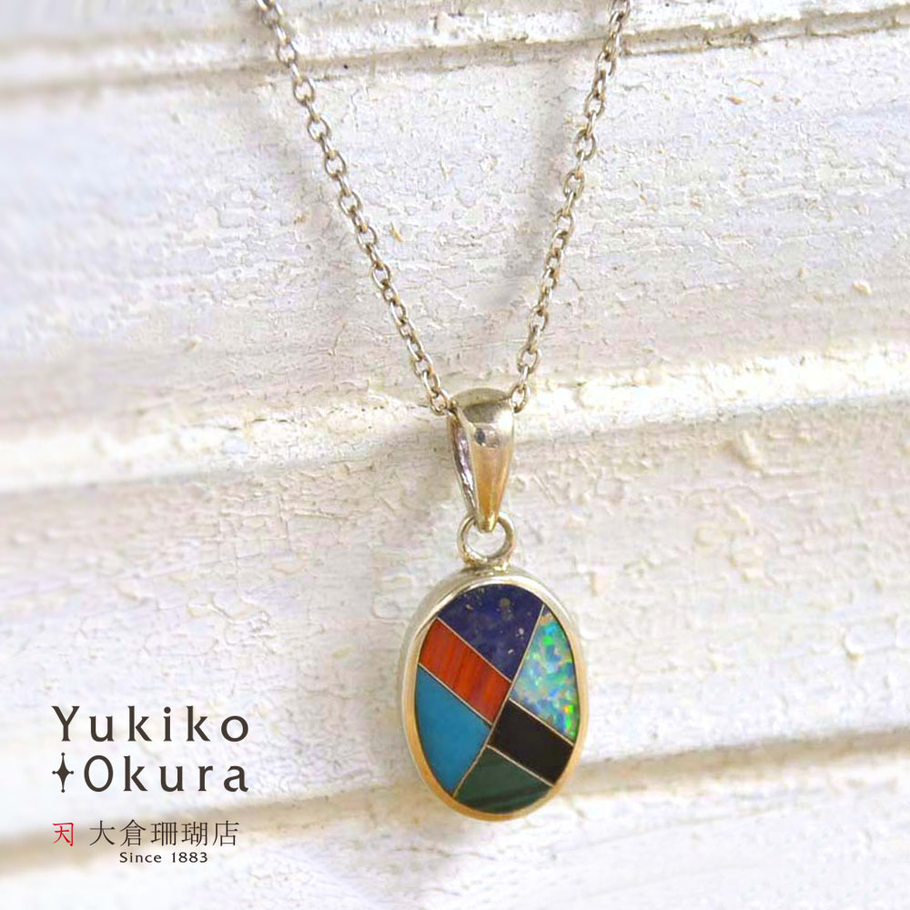 SV925 モザイク オーバル ペンダントトップ