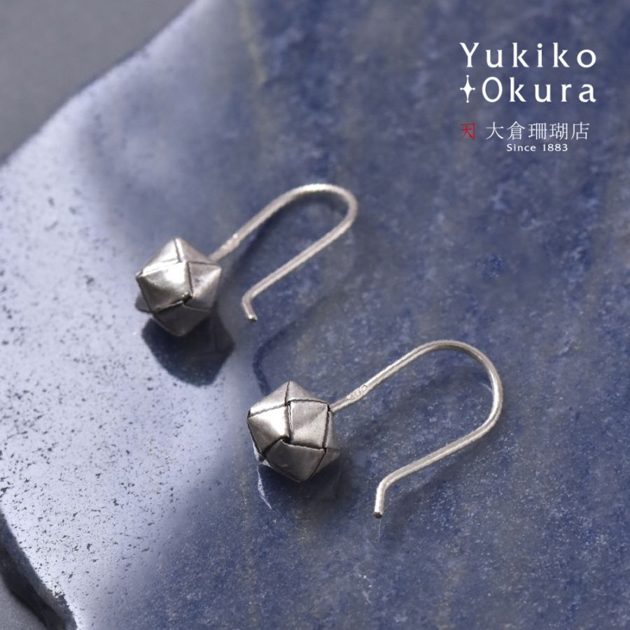 シルバー925 ハンドメイド メッシュボックス ピアス　