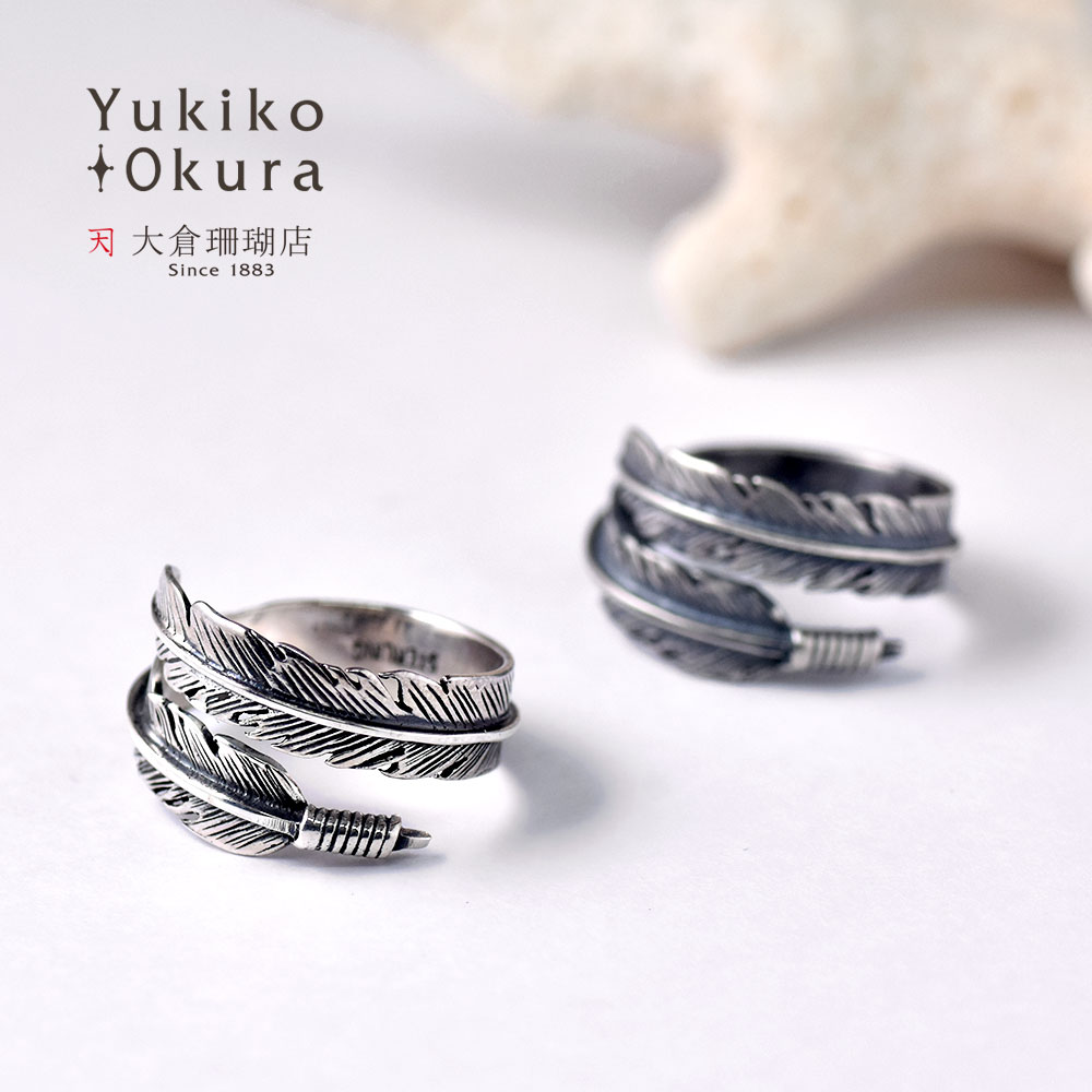 シルバー925 ハンドメイド フェザーリング