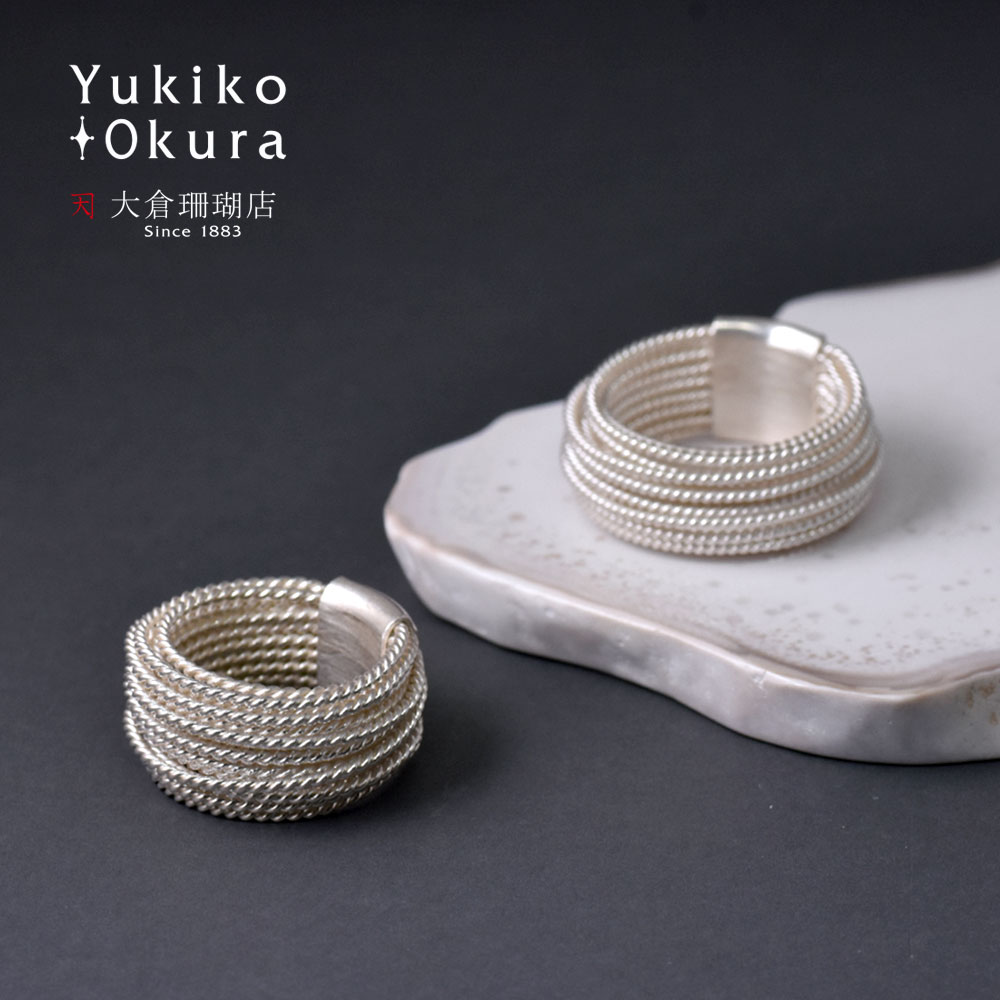 シルバー925 ハンドメイド 多連チェーンリング