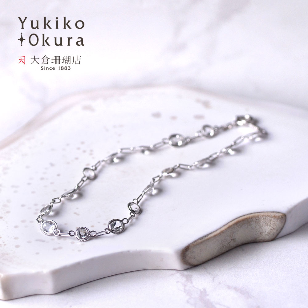 【期間限定ポイント10倍】K18WG ホワイトトパーズ ブレスレット