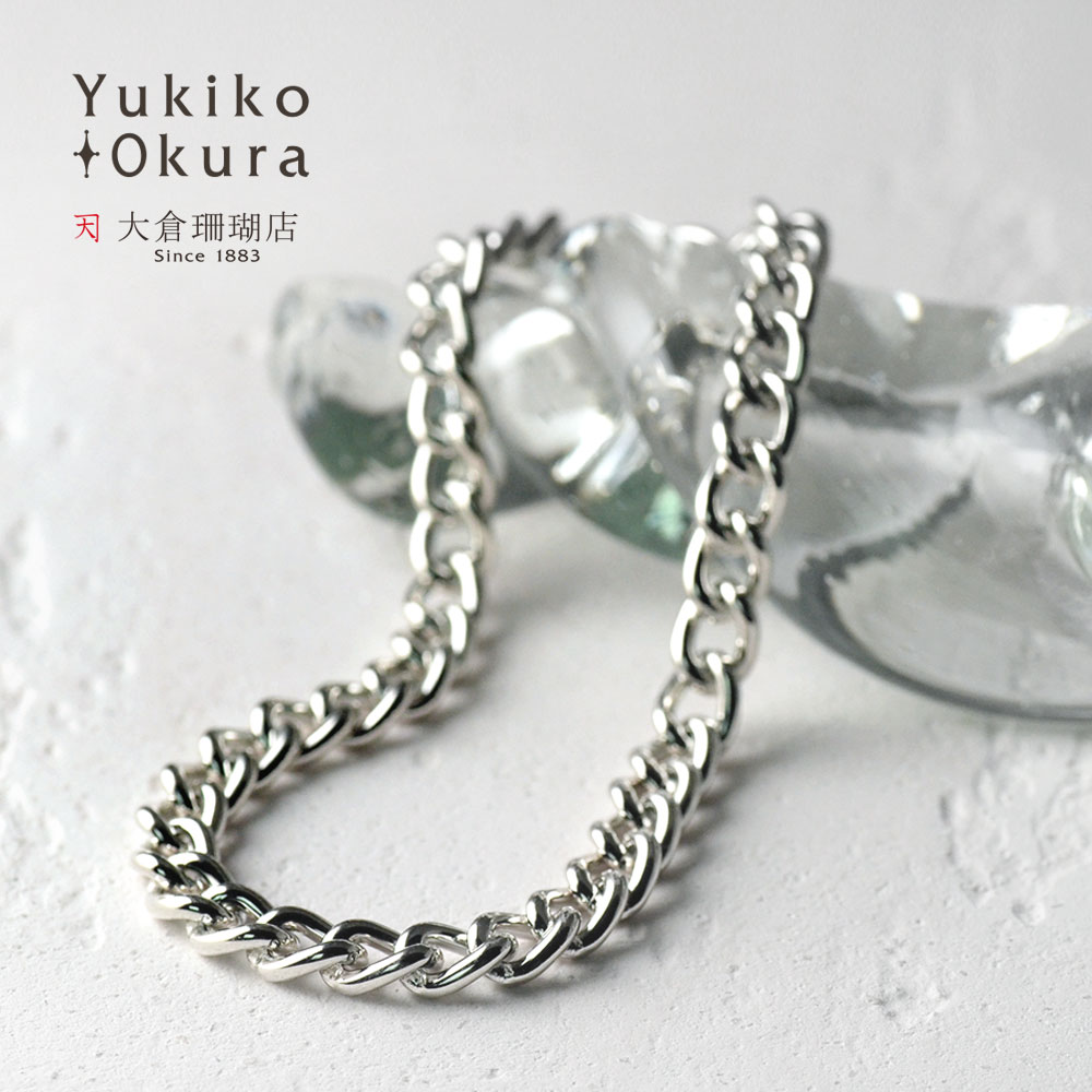 シルバー925 喜平ブレス(ロジウム仕上げ)