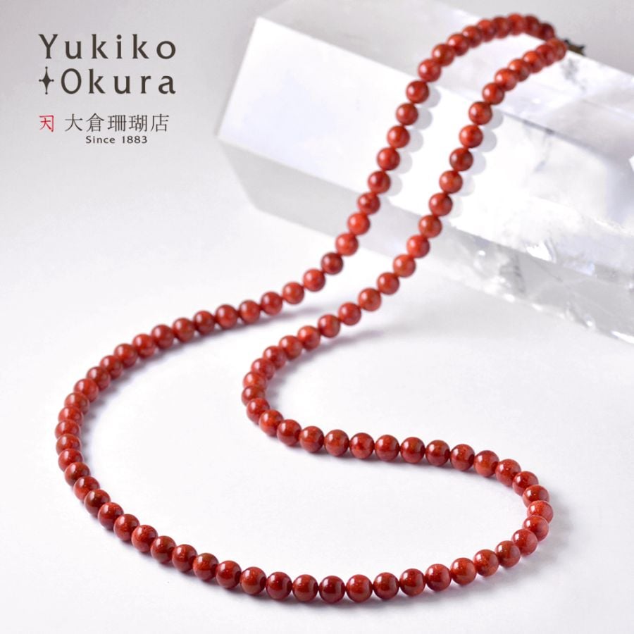 オオイソバナ珊瑚 セミロングネックレス