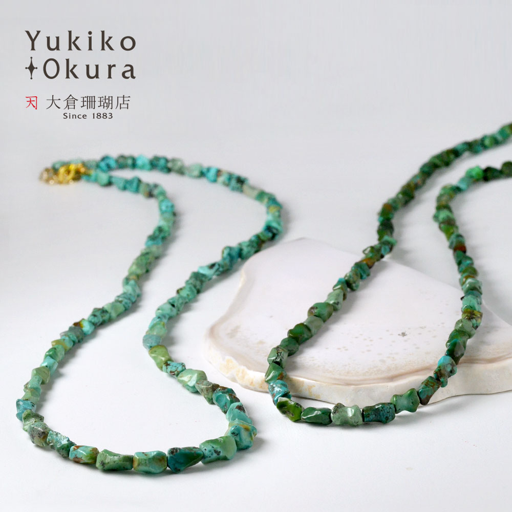 ターコイズ タンブルネックレス