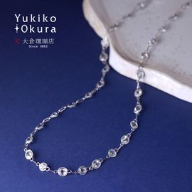 K18WG ホワイトトパーズ ネックレス