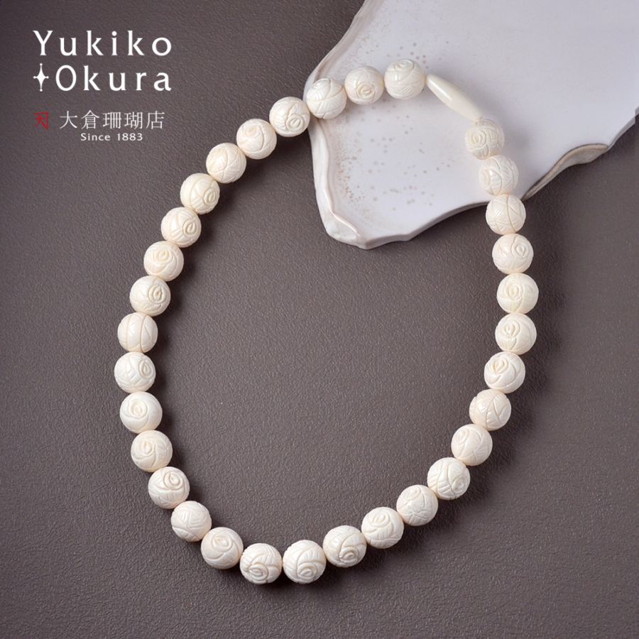 カウボーン カービング丸珠 ネックレス