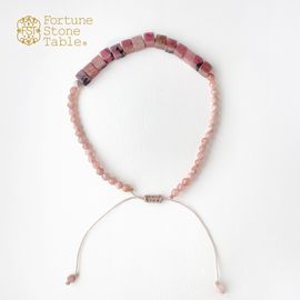 カラーで選ぶコードブレスレット（ピンク）ロードナイト×ロードクロサイト【Fortune Stone Table】