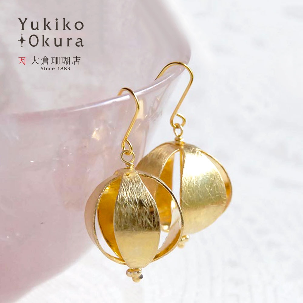 SV925(ゴールドカラー) ボールパーツ イヤリング ピアス