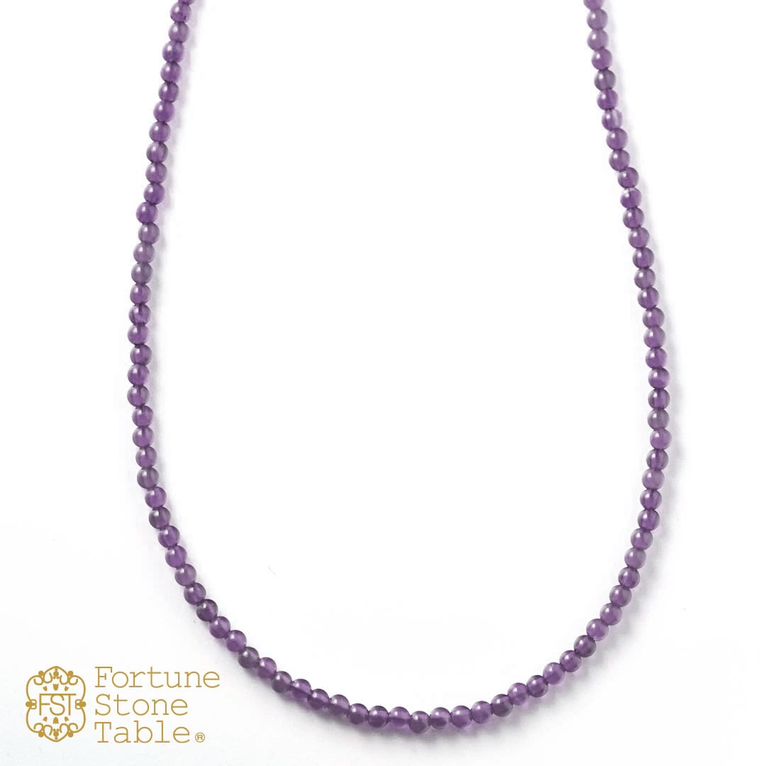 カラーで選ぶラウンドネックレス (2mm)　アメシスト【Fortune Stone Table】