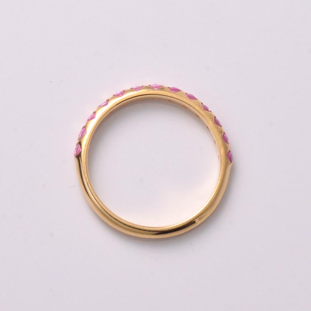 K18 ピンクサファイア ハーフエタニティリング | リング（全商品