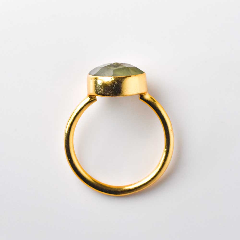 SVストーンベゼルリング プレナイト【Fortune Stone Table】