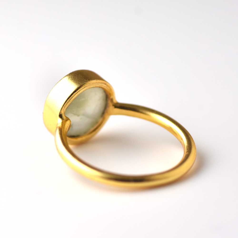 SVストーンベゼルリング プレナイト【Fortune Stone Table】