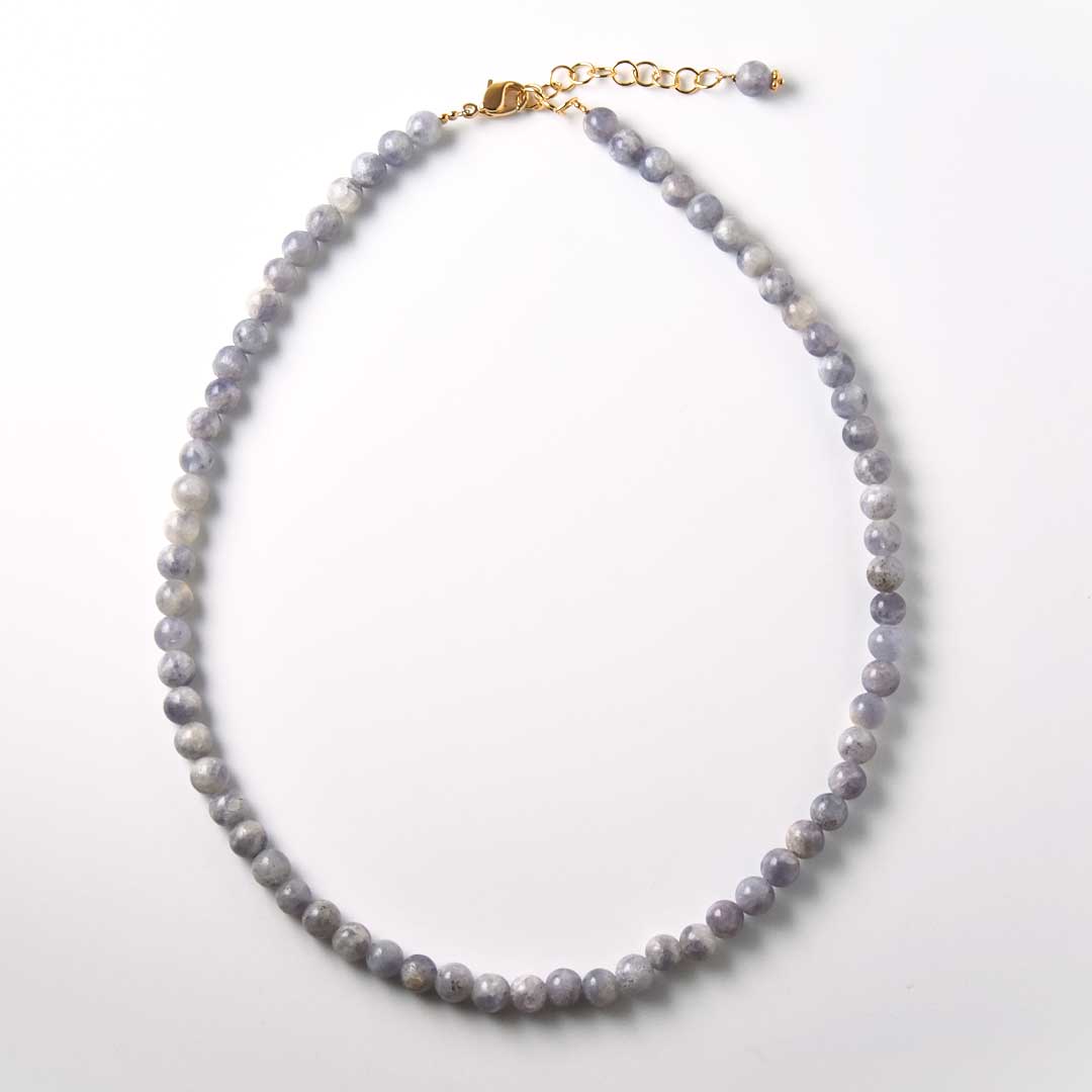 カラーで選ぶラウンドネックレス (6mm･8mm)　アイオライト【Fortune Stone Table】