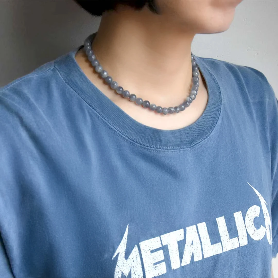 カラーで選ぶラウンドネックレス (6mm･8mm)　アイオライト【Fortune Stone Table】