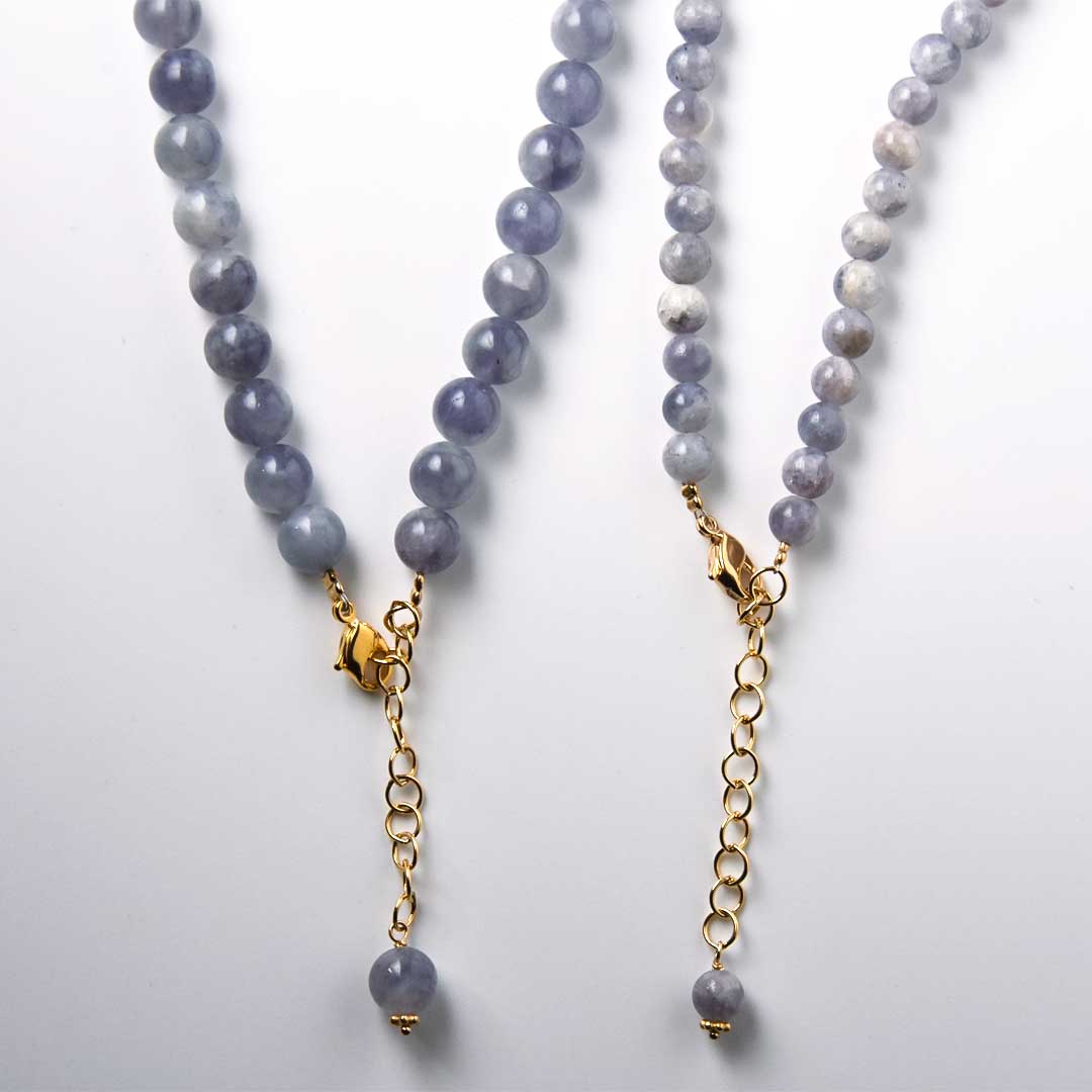 カラーで選ぶラウンドネックレス (6mm･8mm)　アイオライト【Fortune Stone Table】