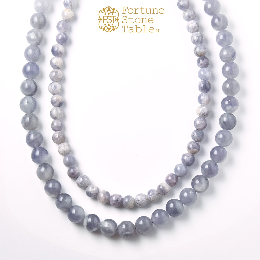 カラーで選ぶラウンドネックレス (6mm･8mm)　アイオライト【Fortune Stone Table】