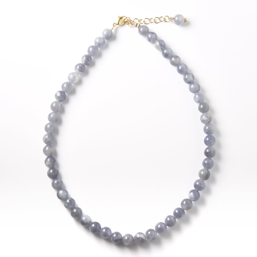 カラーで選ぶラウンドネックレス (6mm･8mm)　アイオライト【Fortune Stone Table】