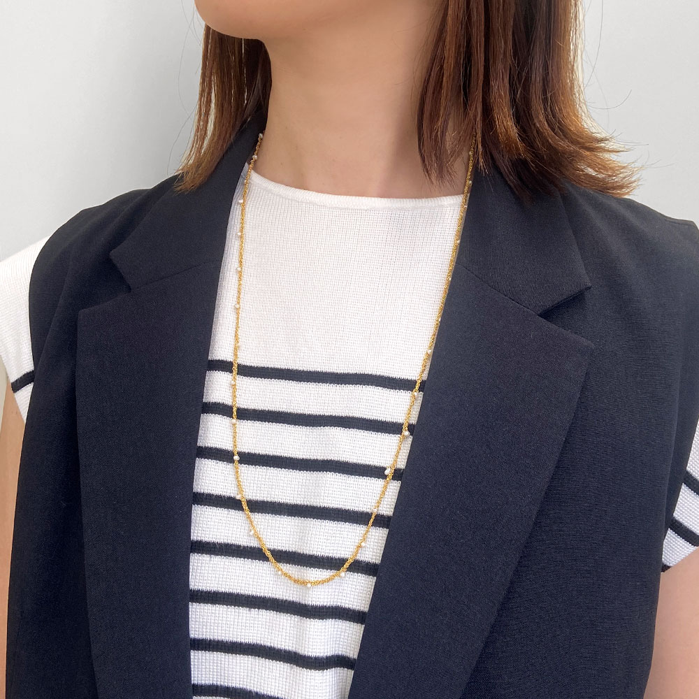 淡水パール SVチェーンネックレス