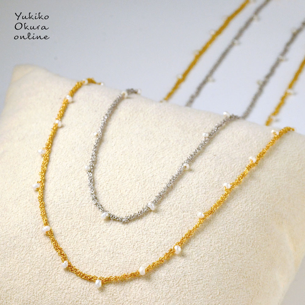 淡水パール SVチェーンネックレス