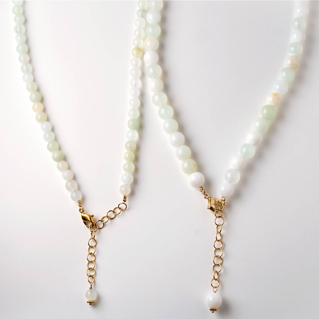 カラーで選ぶラウンドネックレス (6mm･8mm)　グリーンオパール【Fortune Stone Table】