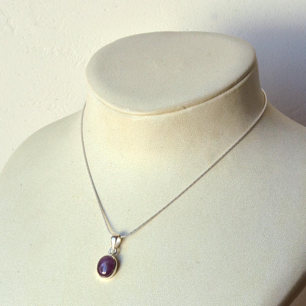 シルバー925 オーバル ピンクサファイア トップ