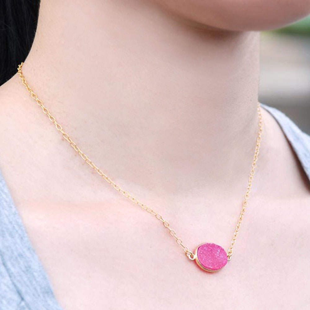 シルバー925 ドゥルージーアゲイト チェーンネックレス