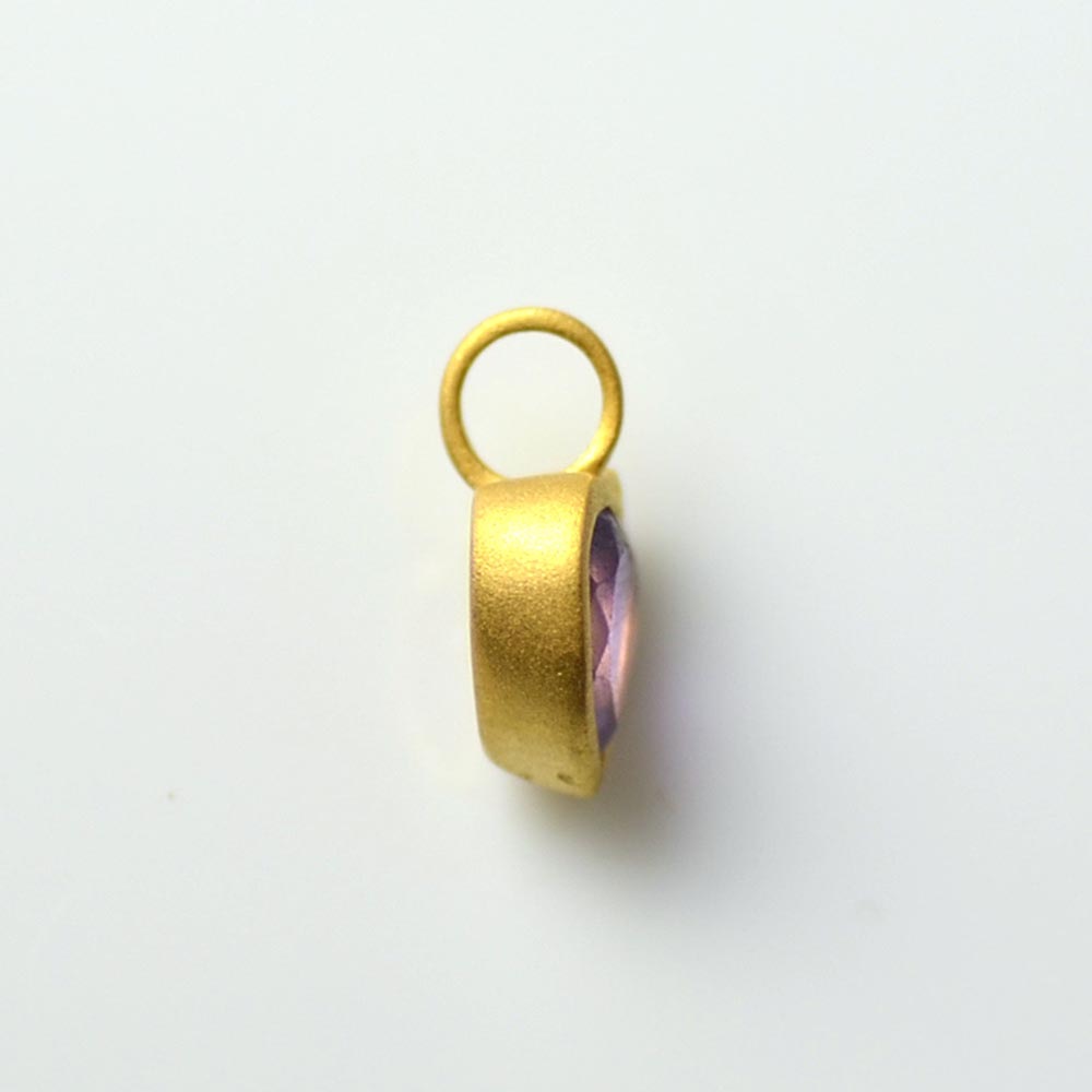 K18 アメシスト ハート ペンダントトップ