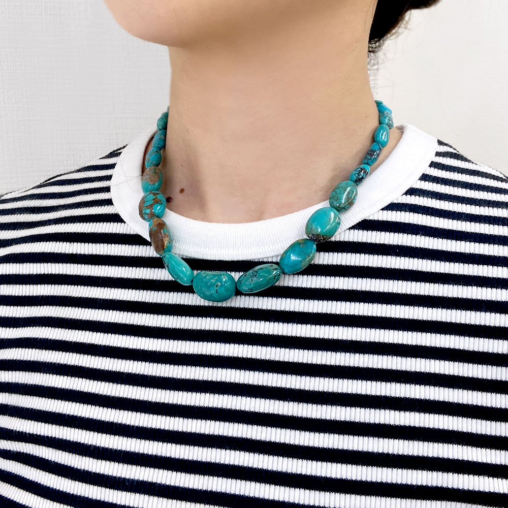 ターコイズ グラデーションネックレス