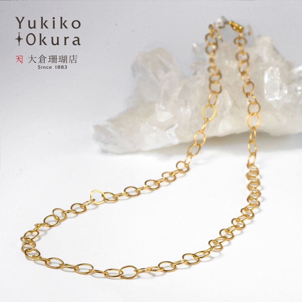 シルバー925 パーツ オーバル チェーンネックレス