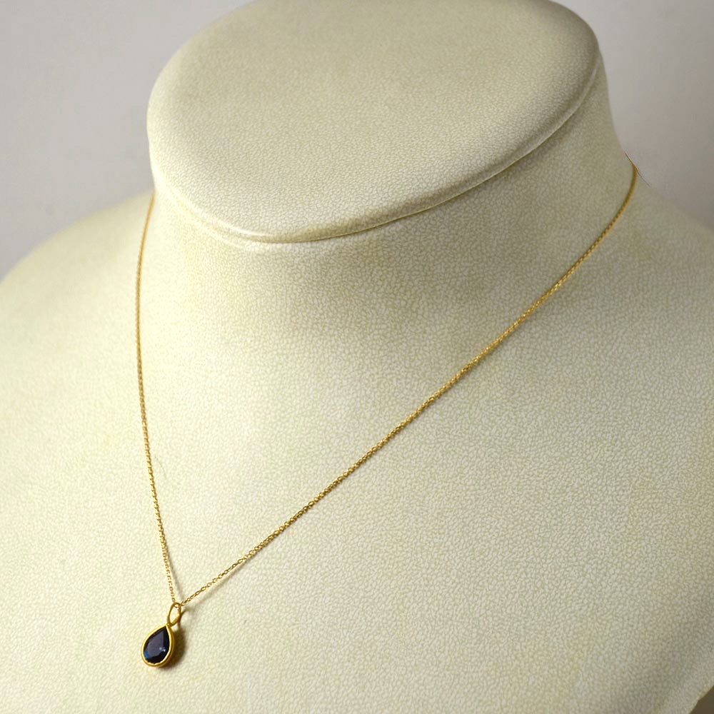 【期間限定ポイント10倍】K18 ロンドンブルートパーズ ドロップ ペンダントトップ