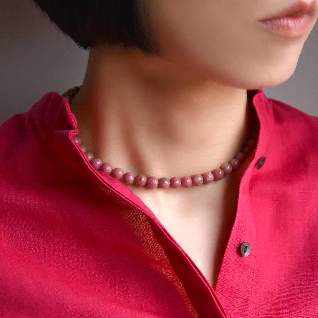 カラーで選ぶラウンドネックレス (6mm･8mm)　チューライト【Fortune Stone Table】