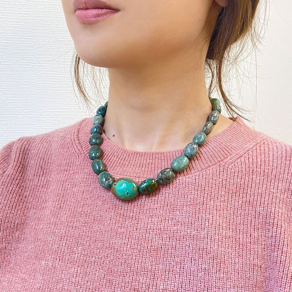 ターコイズ グラデーションネックレス