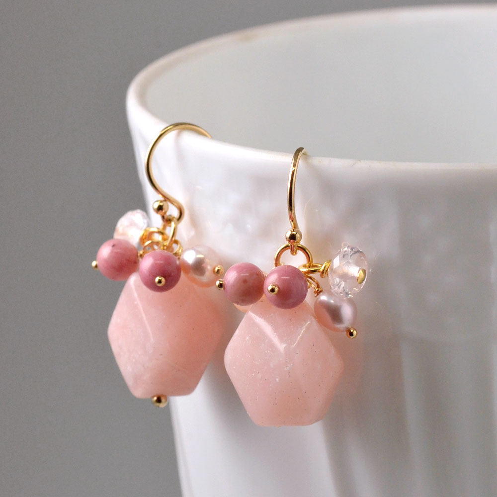 カラーストーン イヤリング ピアス