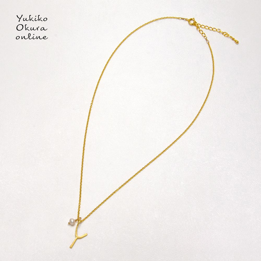 【定番】SV925 淡水パール イニシャル ペンダントセット