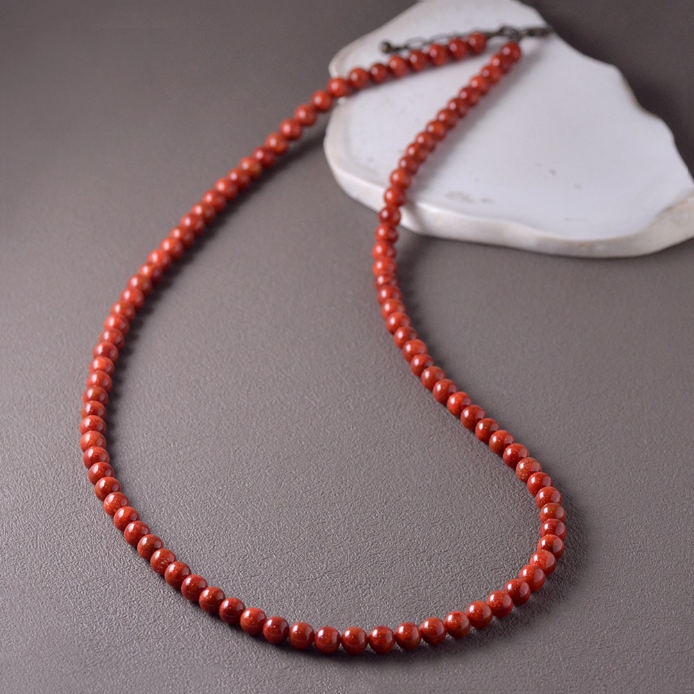 オオイソバナ珊瑚 セミロングネックレス