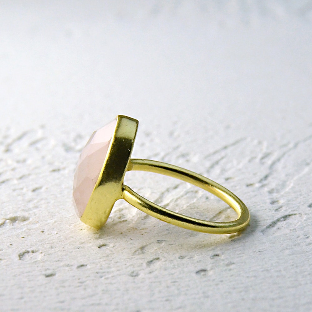 SV925(ゴールドカラー) 天然石 リング