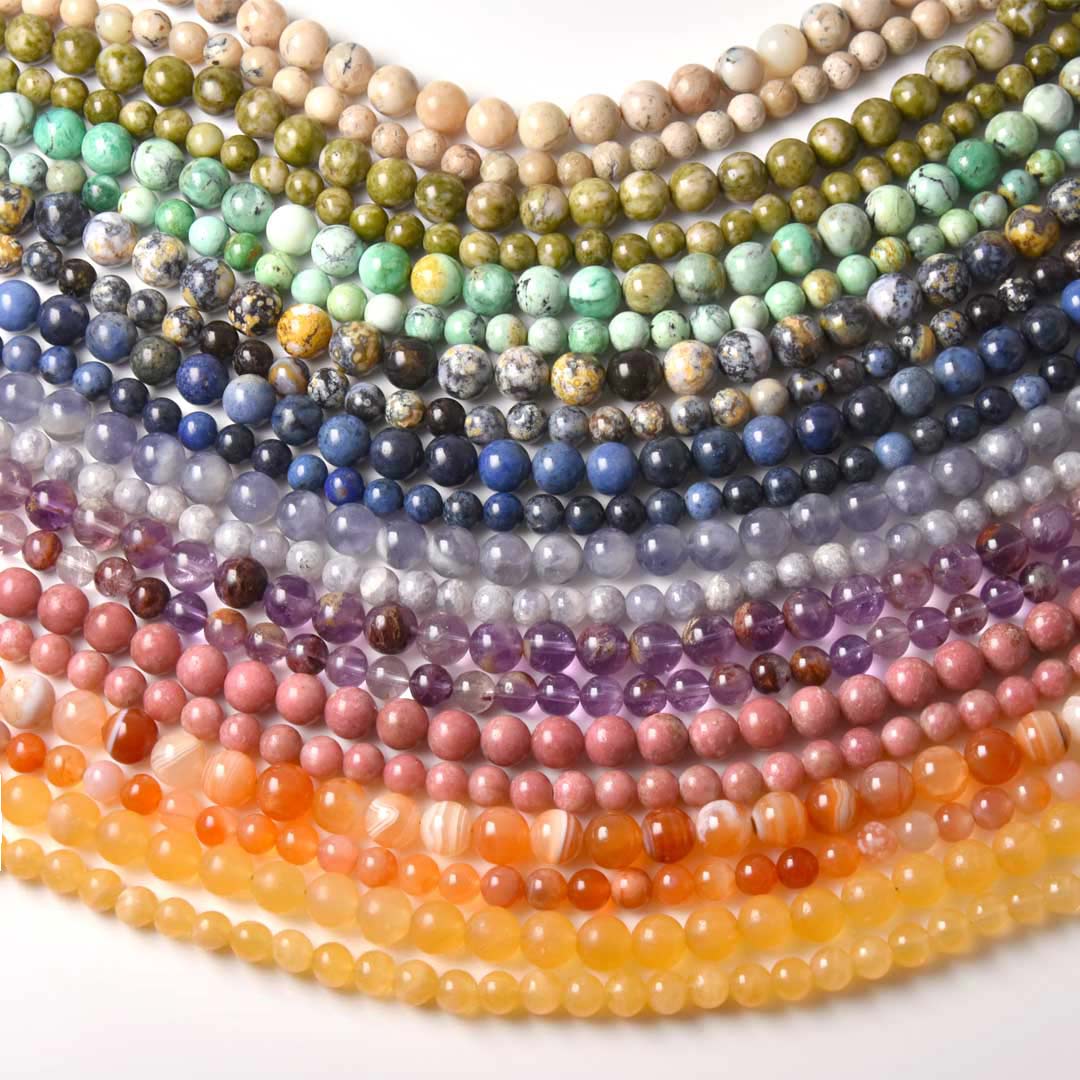 カラーで選ぶラウンドネックレス (6mm･8mm)　ボツワナアゲイト【Fortune Stone Table】