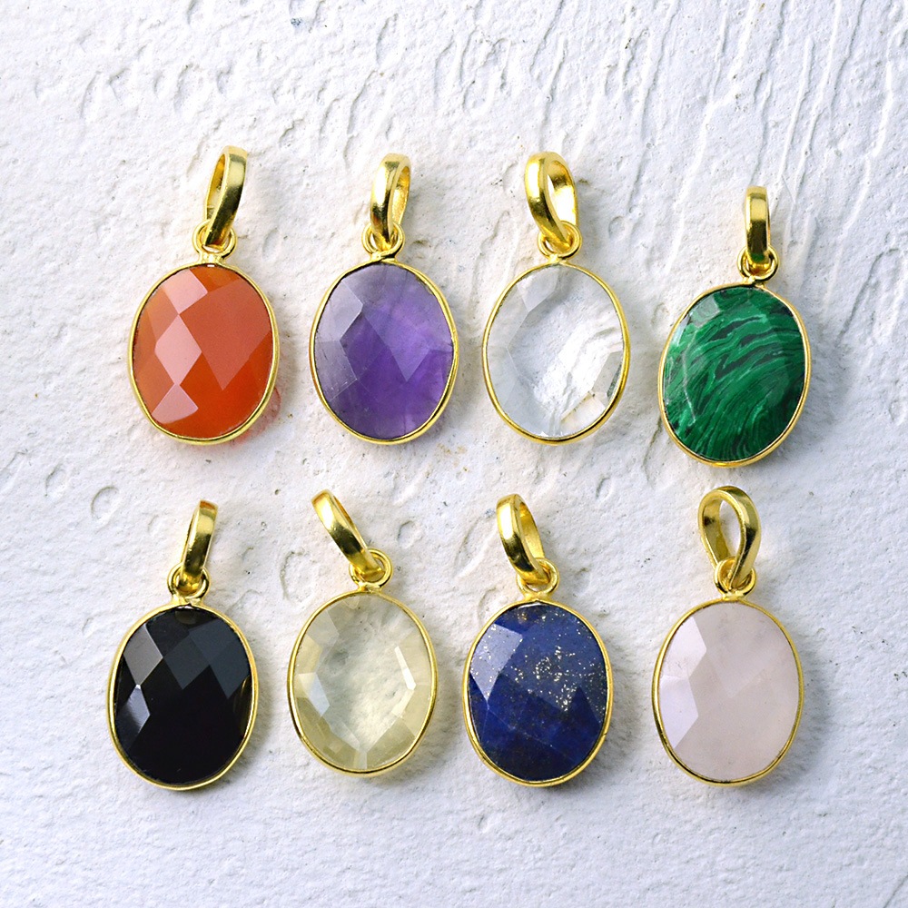 SV925(ゴールドカラー) 天然石 チャーム