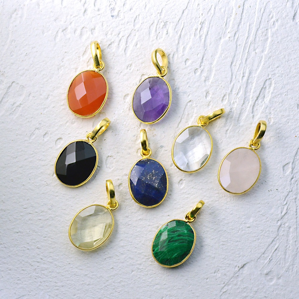 SV925(ゴールドカラー) 天然石 チャーム