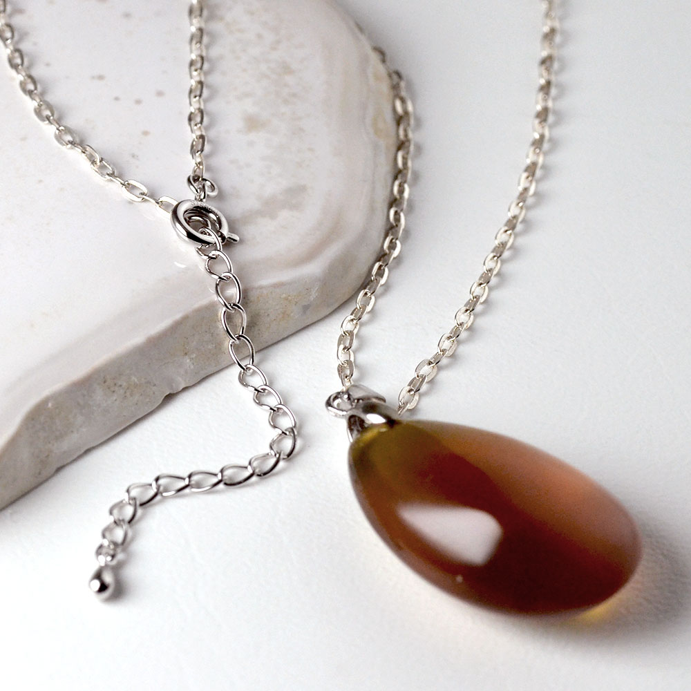 SV925 スマトラアンバー チェーンペンダント