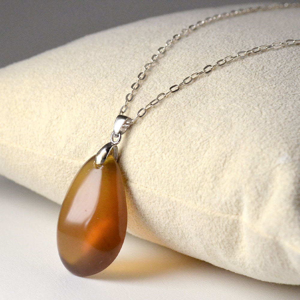 SV925 スマトラアンバー チェーンペンダント