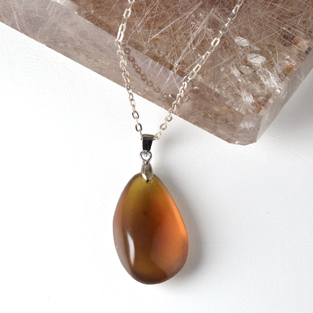 SV925 スマトラアンバー チェーンペンダント