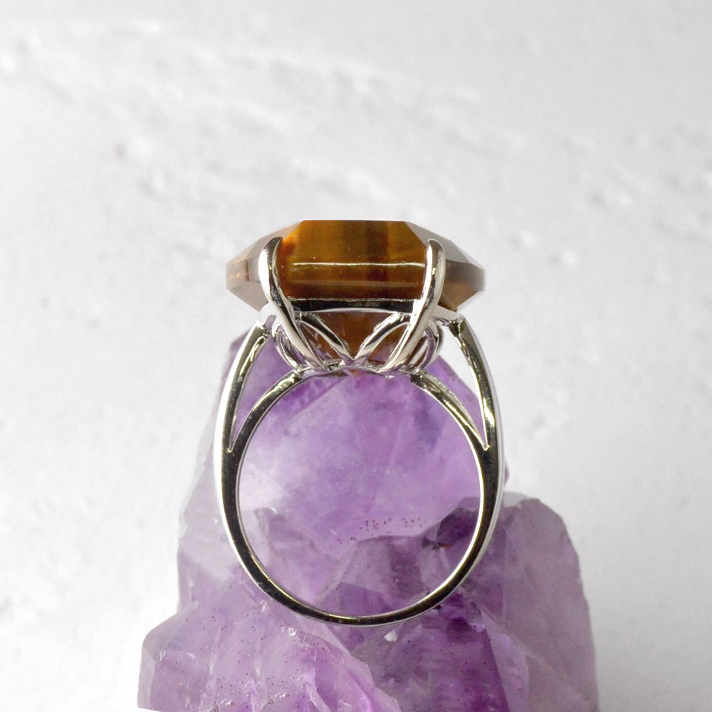 SV925 アメシスト・タイガーアイ リング